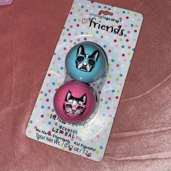 12 Cute lip balms / container Winter themes, Pug dog, cat, owls, Tony Moly lips, - Picture 13 of 14